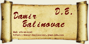 Damir Balinovac vizit kartica